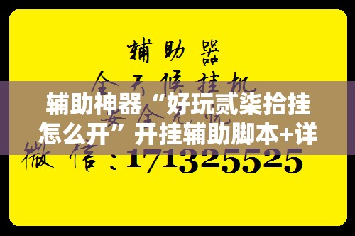 辅助神器“好玩贰柒拾挂怎么开”开挂辅助脚本+详细开挂安装教程