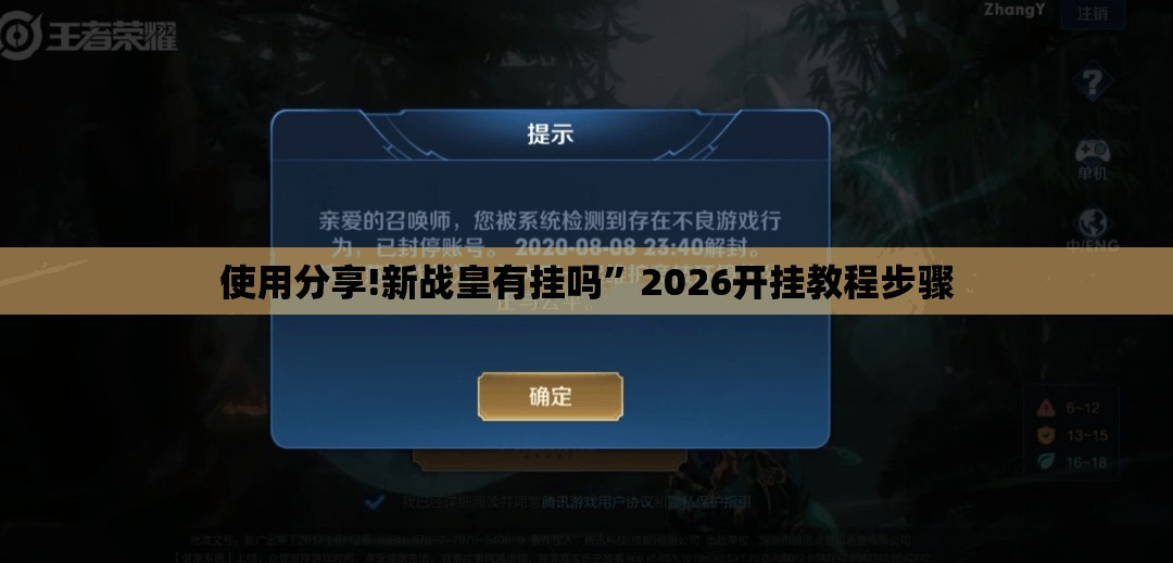 使用分享!新战皇有挂吗”2026开挂教程步骤
