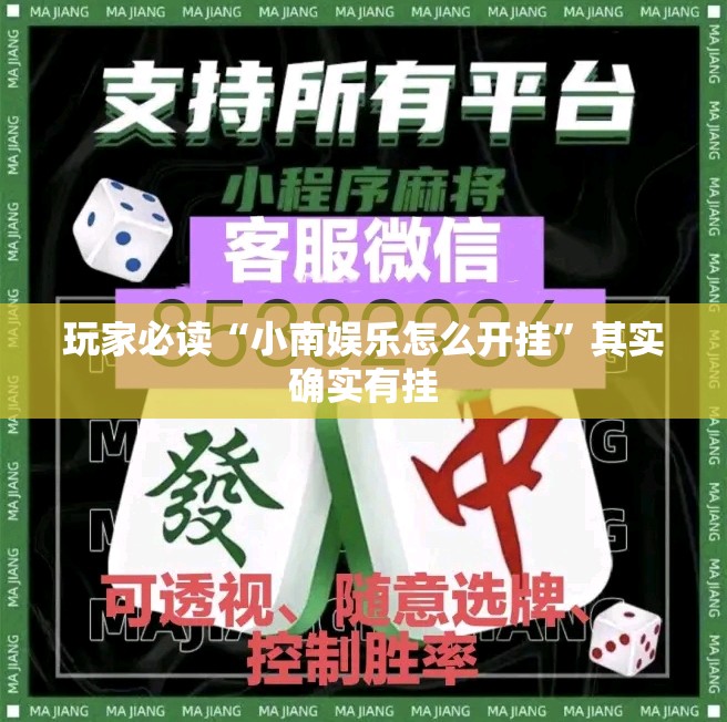 玩家必读“小南娱乐怎么开挂”其实确实有挂